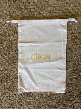Dior White Drawstring Dust Bag